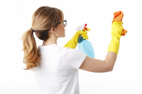Local cleaner treating dining chairs during upholstery cleaning in SW2